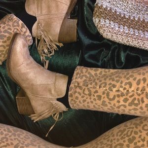 Leopard Print Jean Pants